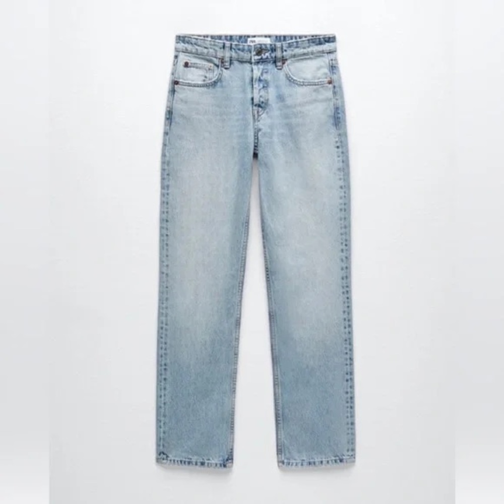 Zara Light Blue Straight Jeans Size 0 NWOT